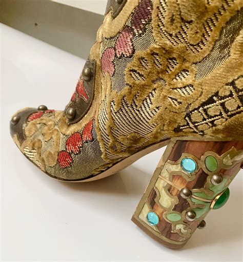 dolce and gabbana jeweled boots